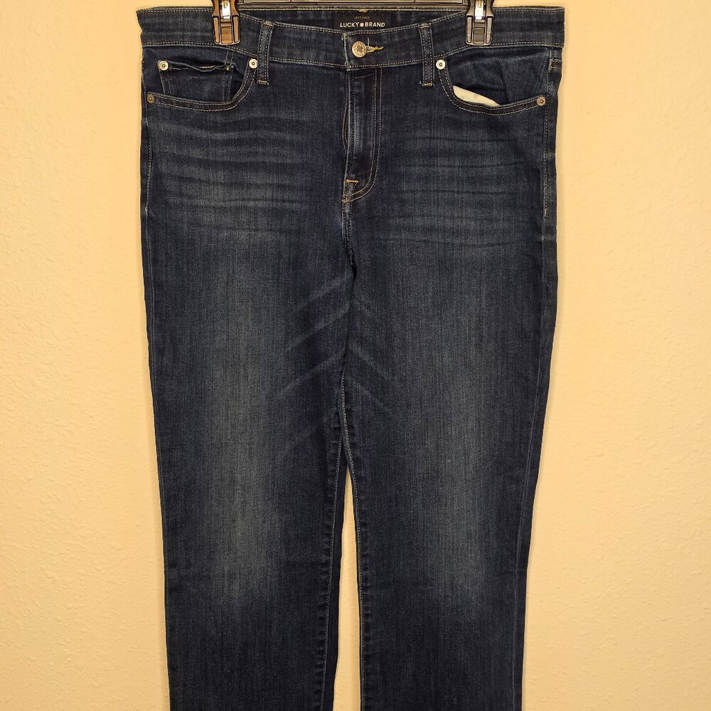 Lucky Brand Sweet Straight Women's Dark Denim Jeans, Size 14/32